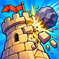 Castle Havoc app icon: a tower hit by a boulder